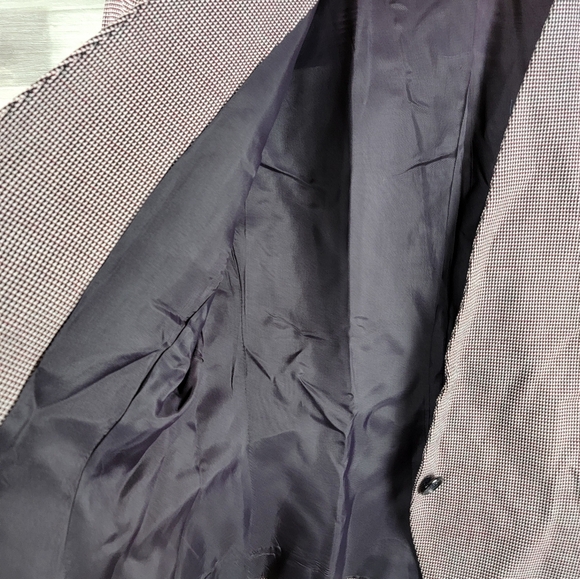 Vintage Saville Red, Black Houndstooth Single Button  Blazer Women's Size 12 USA - Picture 10 of 16